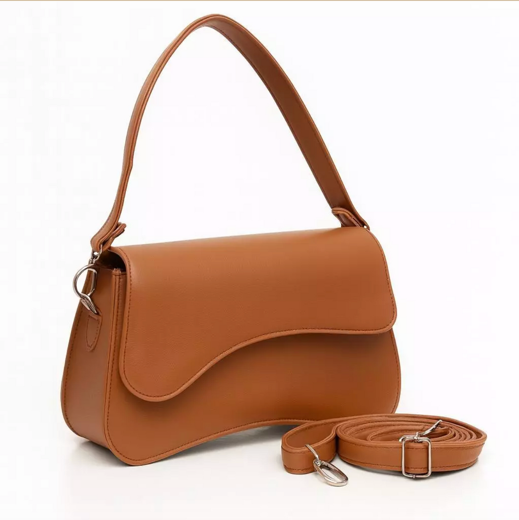 Bolsa feminina transversal e de ombro - elegante,versátil e moderna em couro sintético