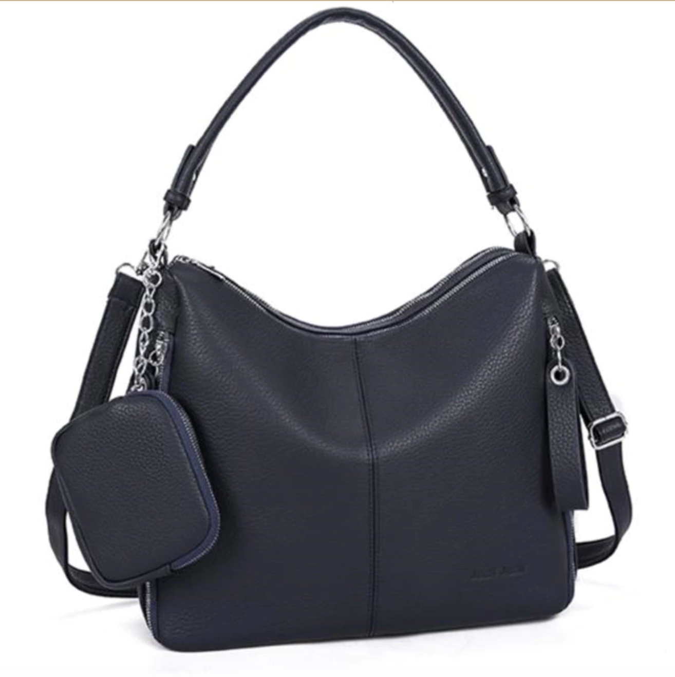 Bolsa Grande De Ombro e Transversal Feminina De Couro