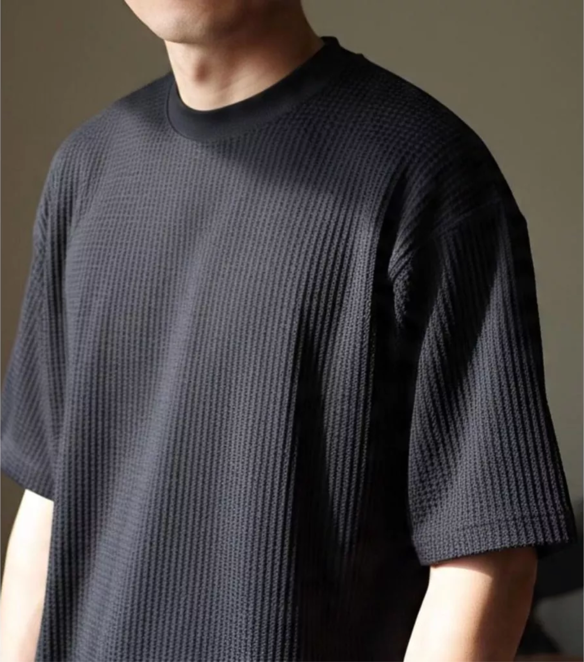 Camiseta Oversized Texturizada Casual Básica Lisa Reta