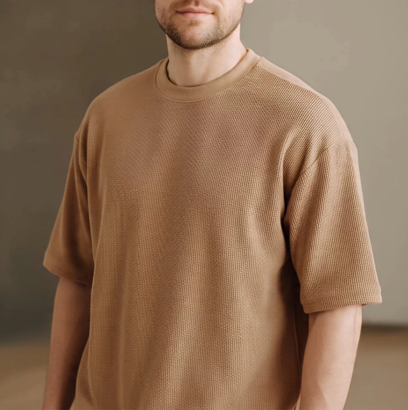 Camiseta Oversized Texturizada Casual Básica Lisa Reta