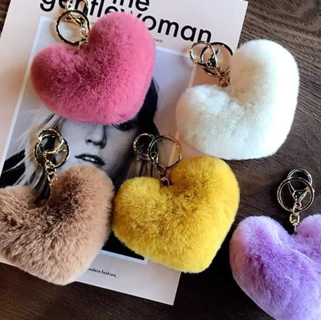Chaveiro Pompom Novidade Novo Chaveiro De Pelúcia Com Pingente De Coração Fofa