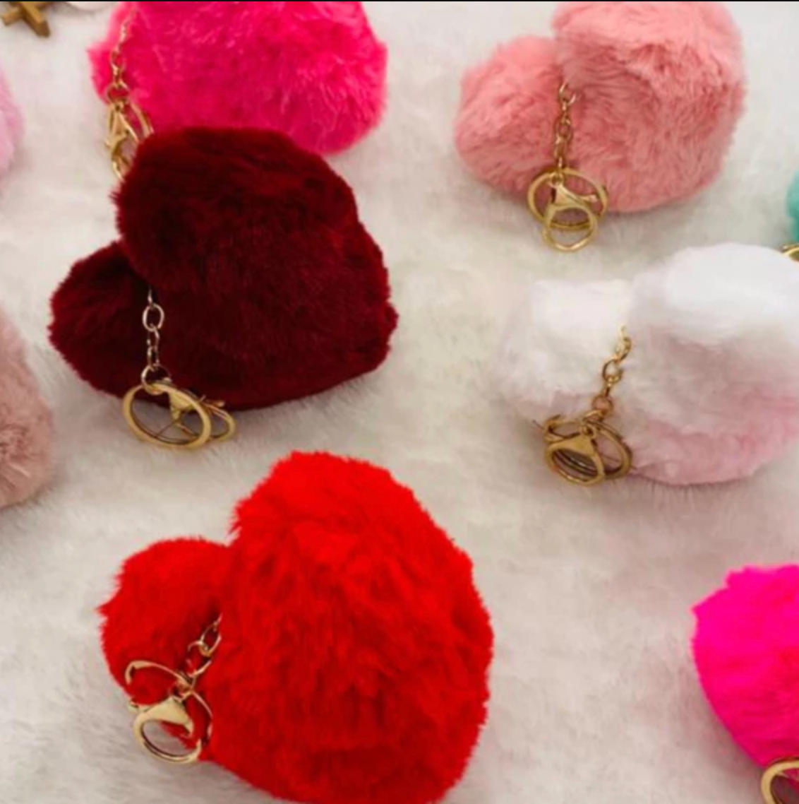 Chaveiro Pompom Novidade Novo Chaveiro De Pelúcia Com Pingente De Coração Fofa